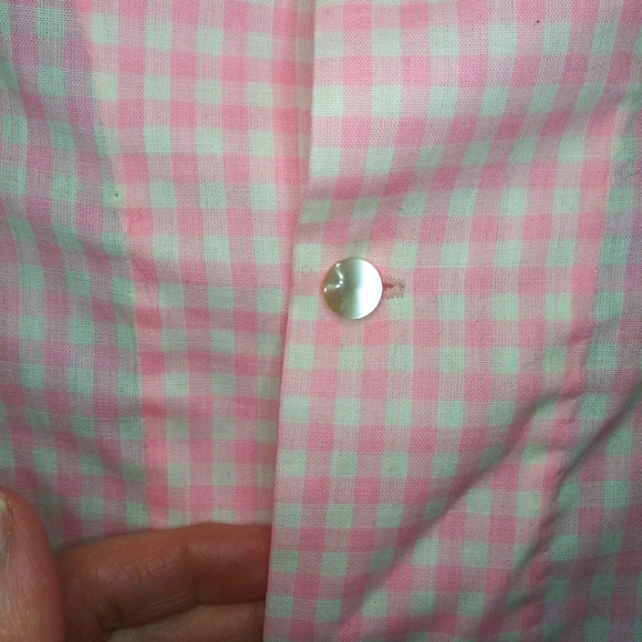 Vintage 1920-30's Toddler's Pink & White Gingham Handmade Dropped Waist Dress - Picture 9 of 13